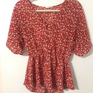 Red blouse